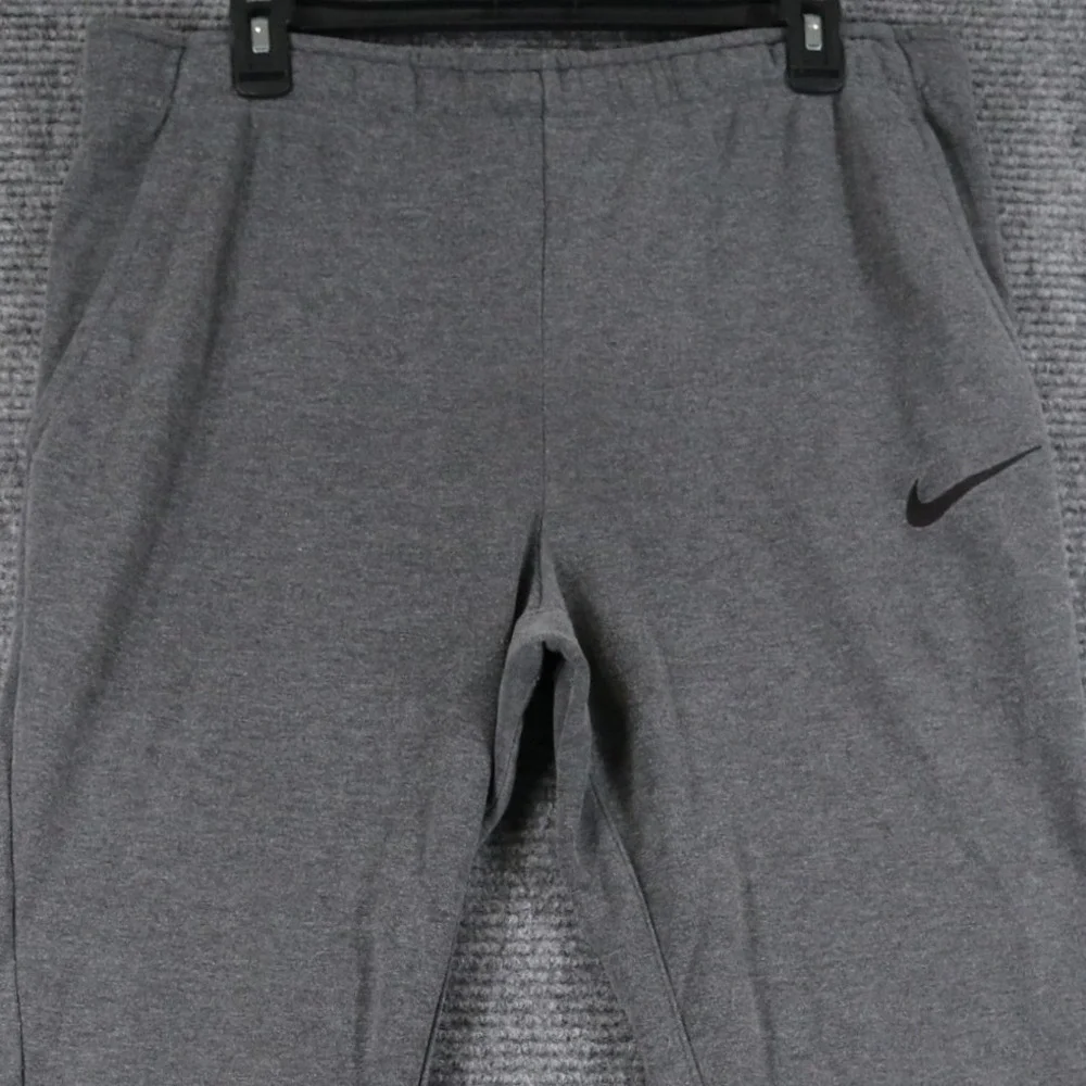 Nike Dri-FIT Training Pants Mens M Grey Heathered Tapered Leg Gym Workout